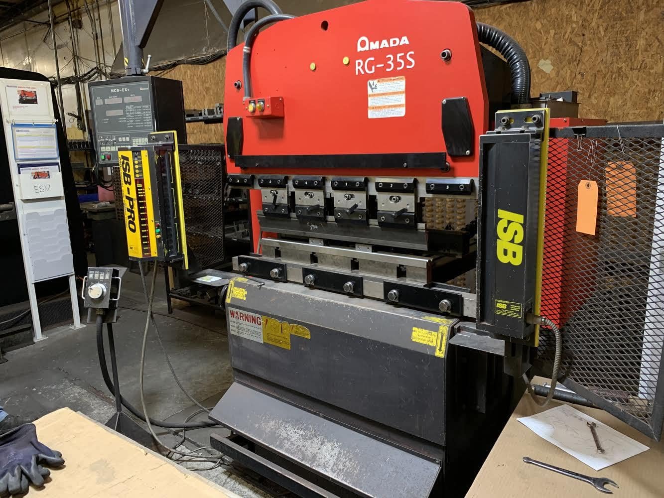 38 Ton x 4' Amada RG-35S CNC Press Brake, 1996-
