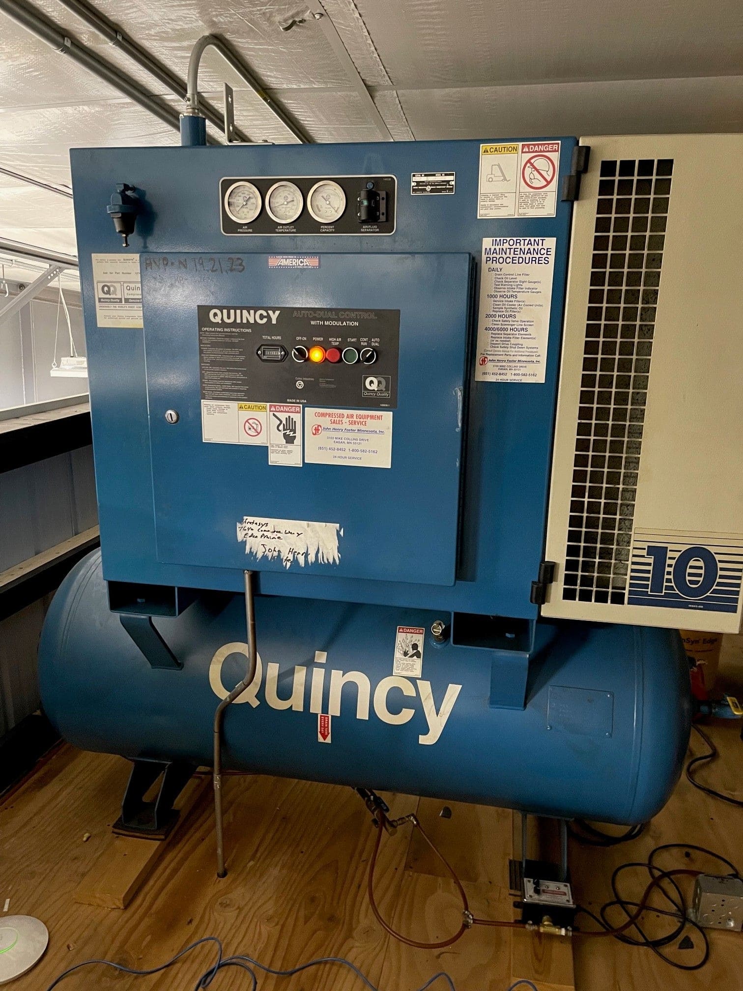 Quincy 10HP Compressor