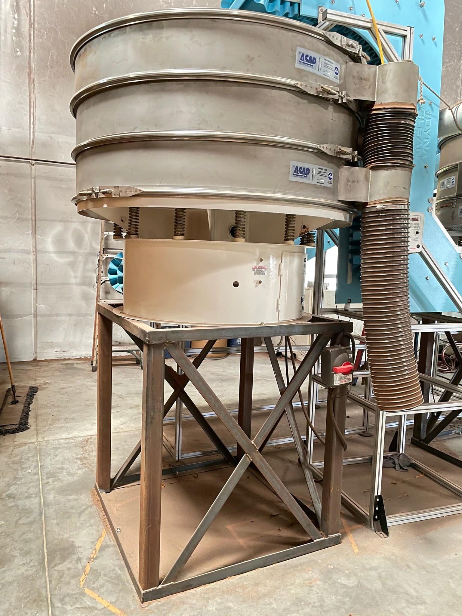 60" Sweco Stainless Steel Double Deck Vibratory Screener CL60S888WC- W/ Additional Supertaut Plus Self Cleaning Screen - Image 2