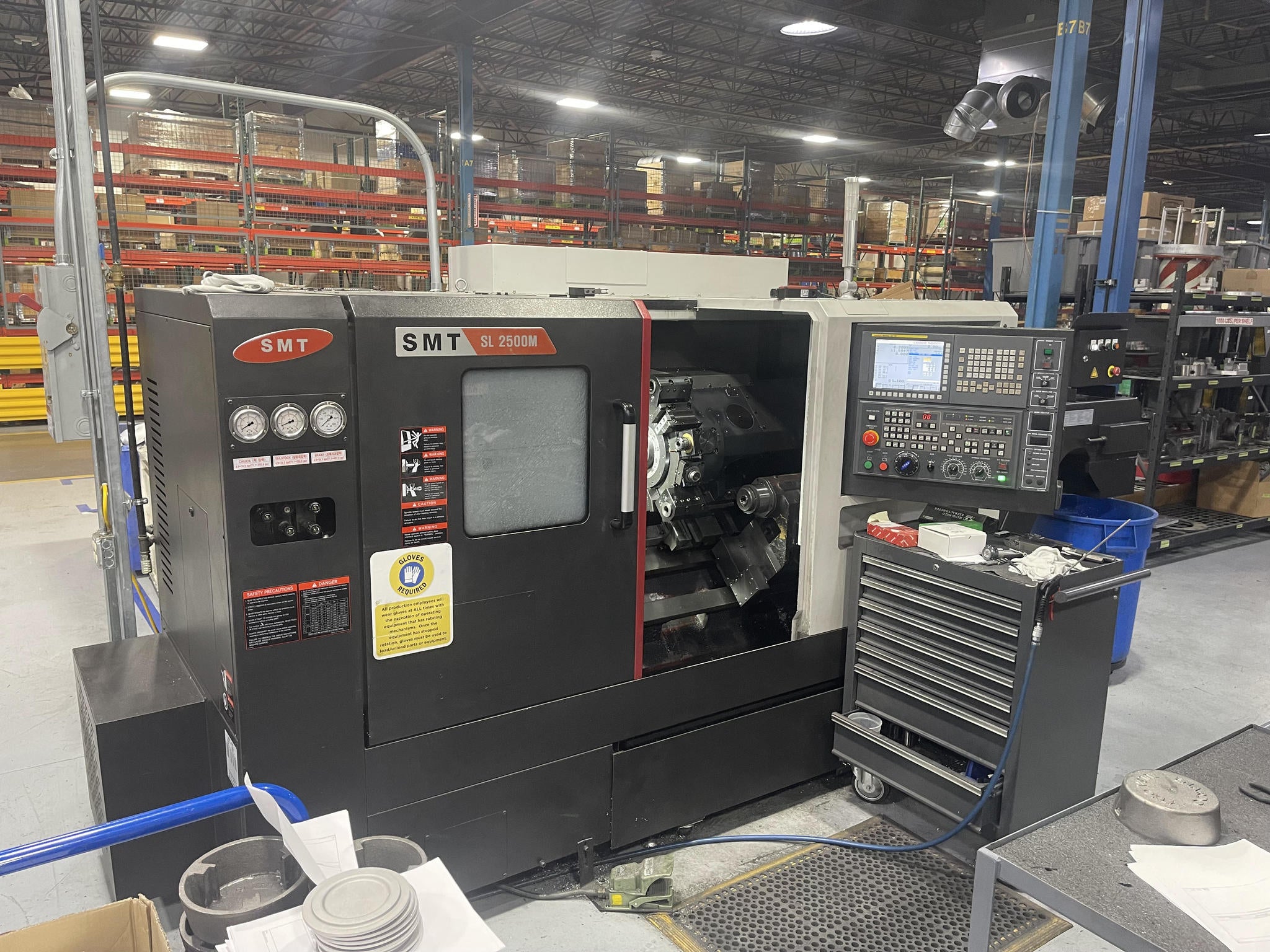 Samsung SL-2500M CNC Lathe, 2017 - Low Hours, Live Tooling, & Chip Conveyor