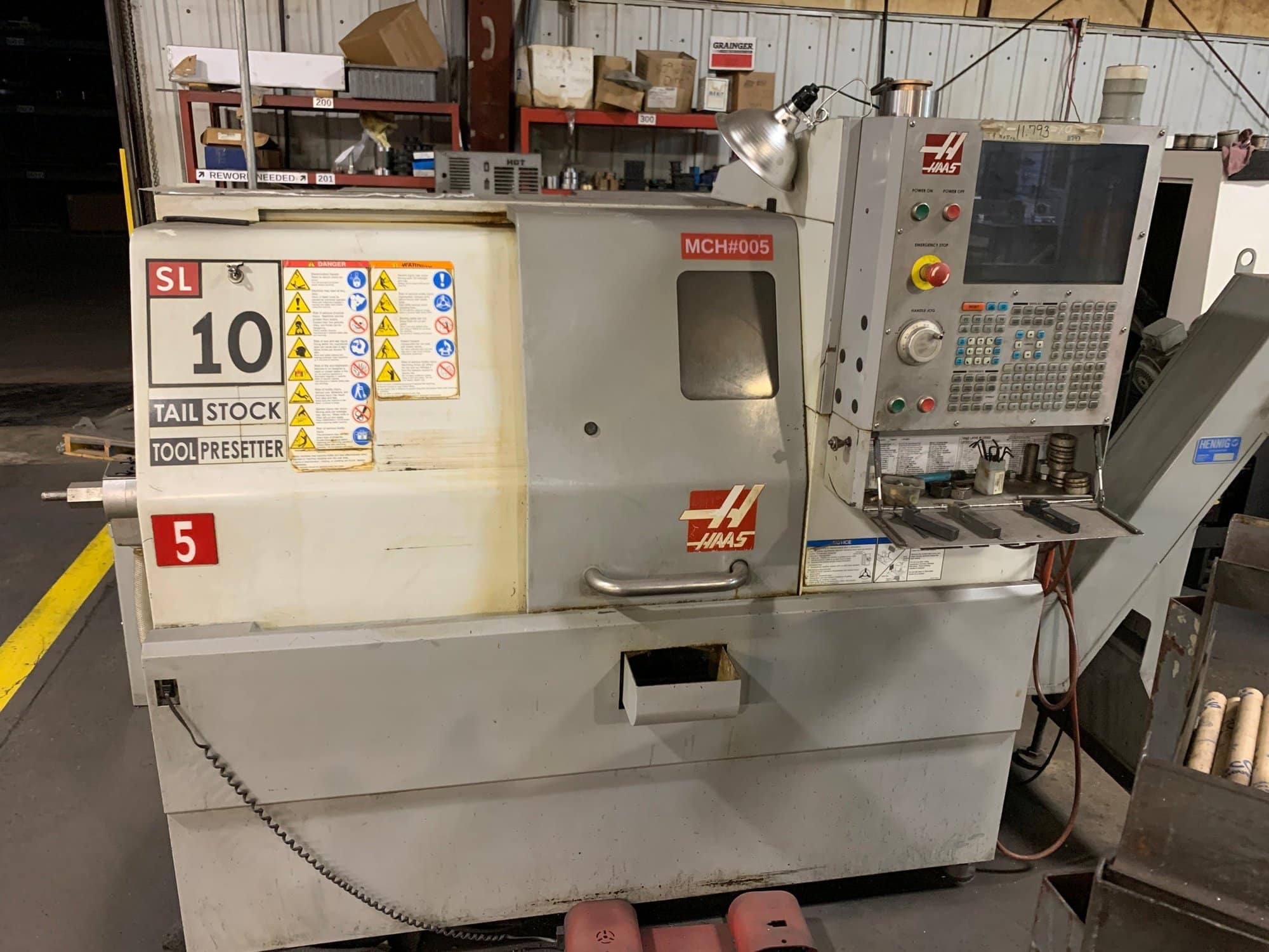 Haas SL-10 CNC Lathe, 2008 - Tailstock, Tool Pre Setter, Parts Catcher