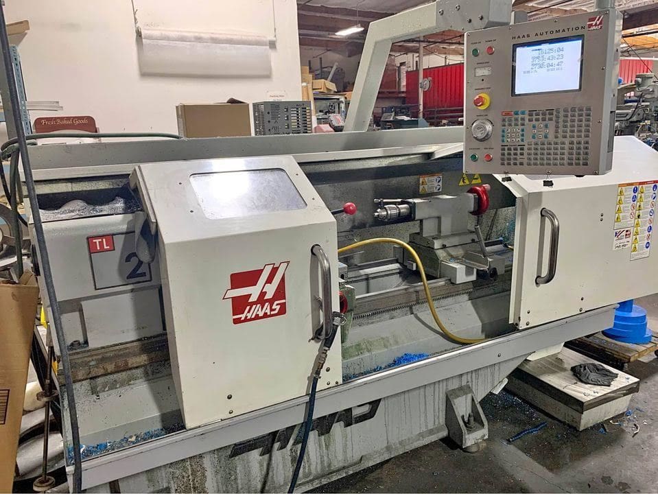 Haas TL-2 CNC Lathe, 2007- Enclosure, Tooling Included, Under Power