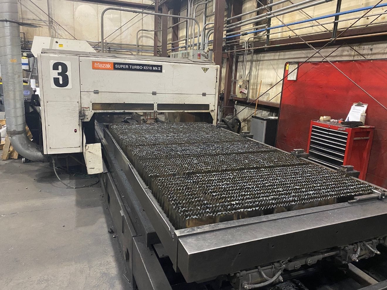 2500 Watt Mazak Super Turbo X510 CO2 Laser, 2004- 5' x 10' Table