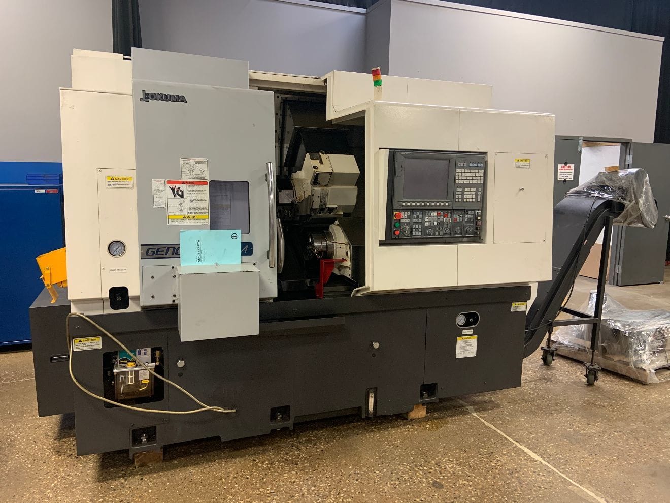 Okuma Genos L300 MWY Multi Axis CNC Lathe, 2014 - Live Tooling, Y Axis, Parts Catcher