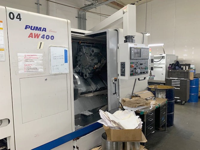 Daewoo AW400 CNC Wheel Lathe, 1999 - Fanuc, 10 Tool Turret