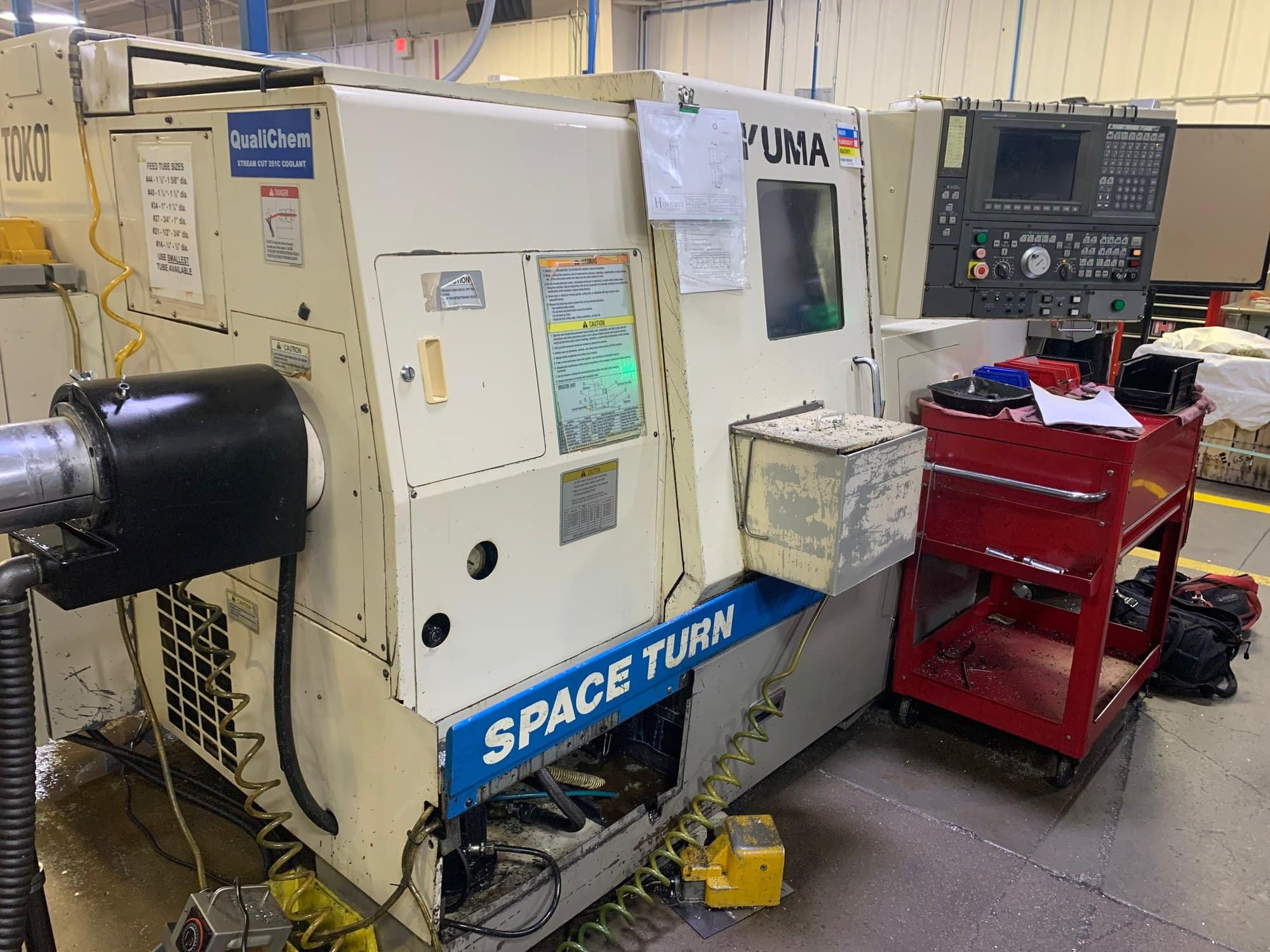 Okuma Space Turn LB 300M, CNC Lathe, 2006 - Inspection Report, Parts Catcher, Live Tooling, Bar Feeder