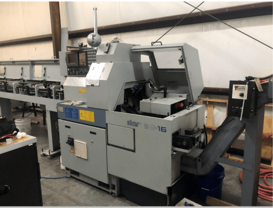 Star SB-16 Swiss CNC Lathe, 2004- Star ASO-16 13 ft. Barfeeder