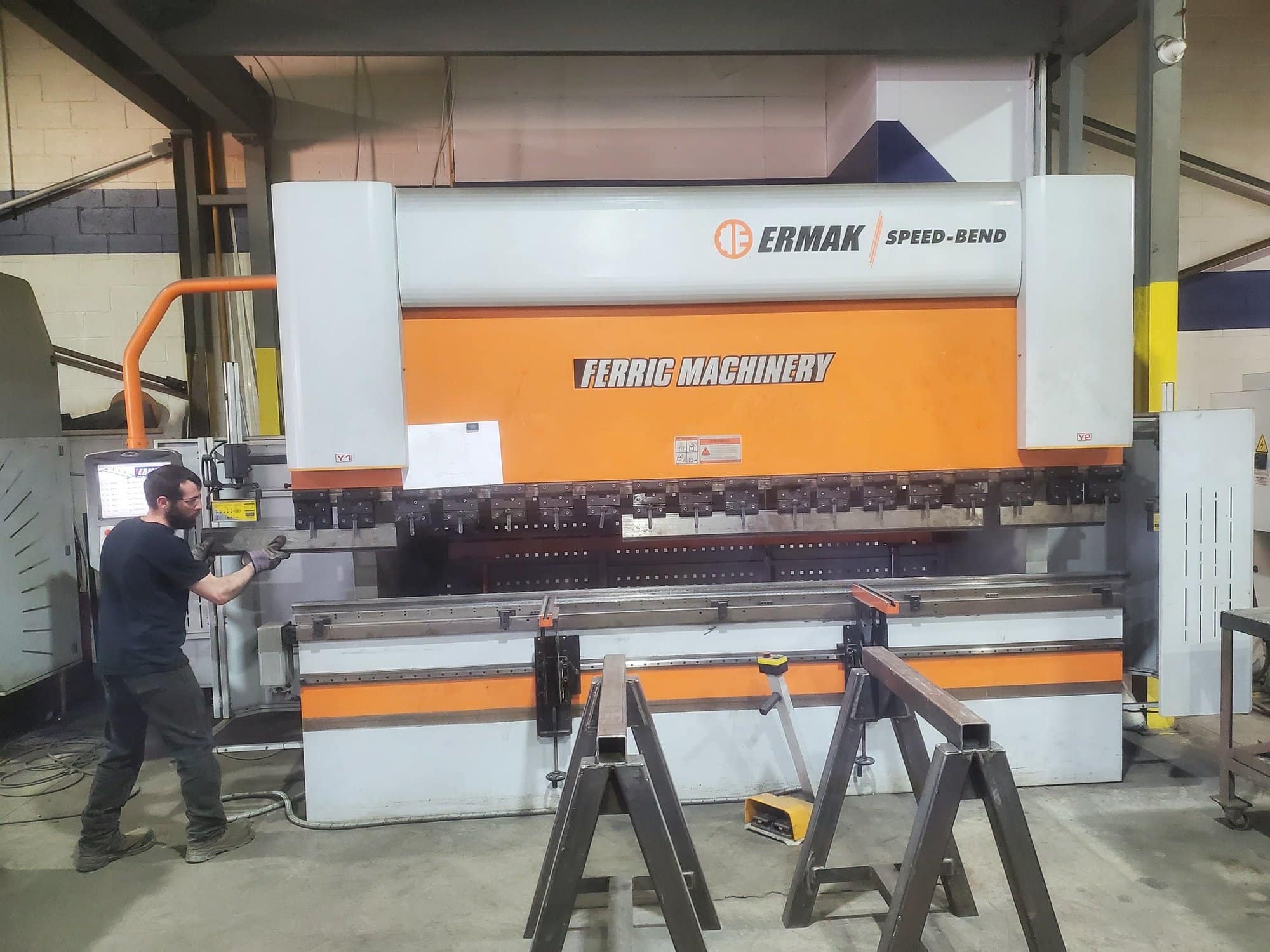 242 Ton x 12' Ermak Speed-Bend CNC Press Brake, 2014- 7-Axis CNC
