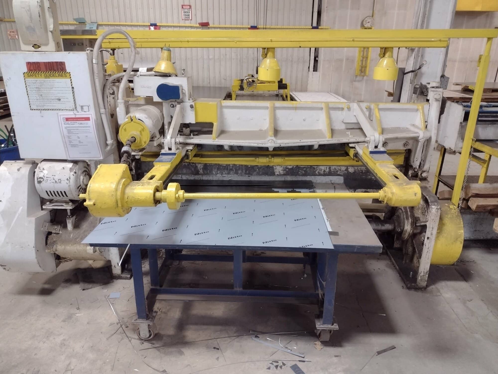 14 Gauge x 6' Wysong 1472 Power Squaring Shear, 1995 - Squaring Arms Included