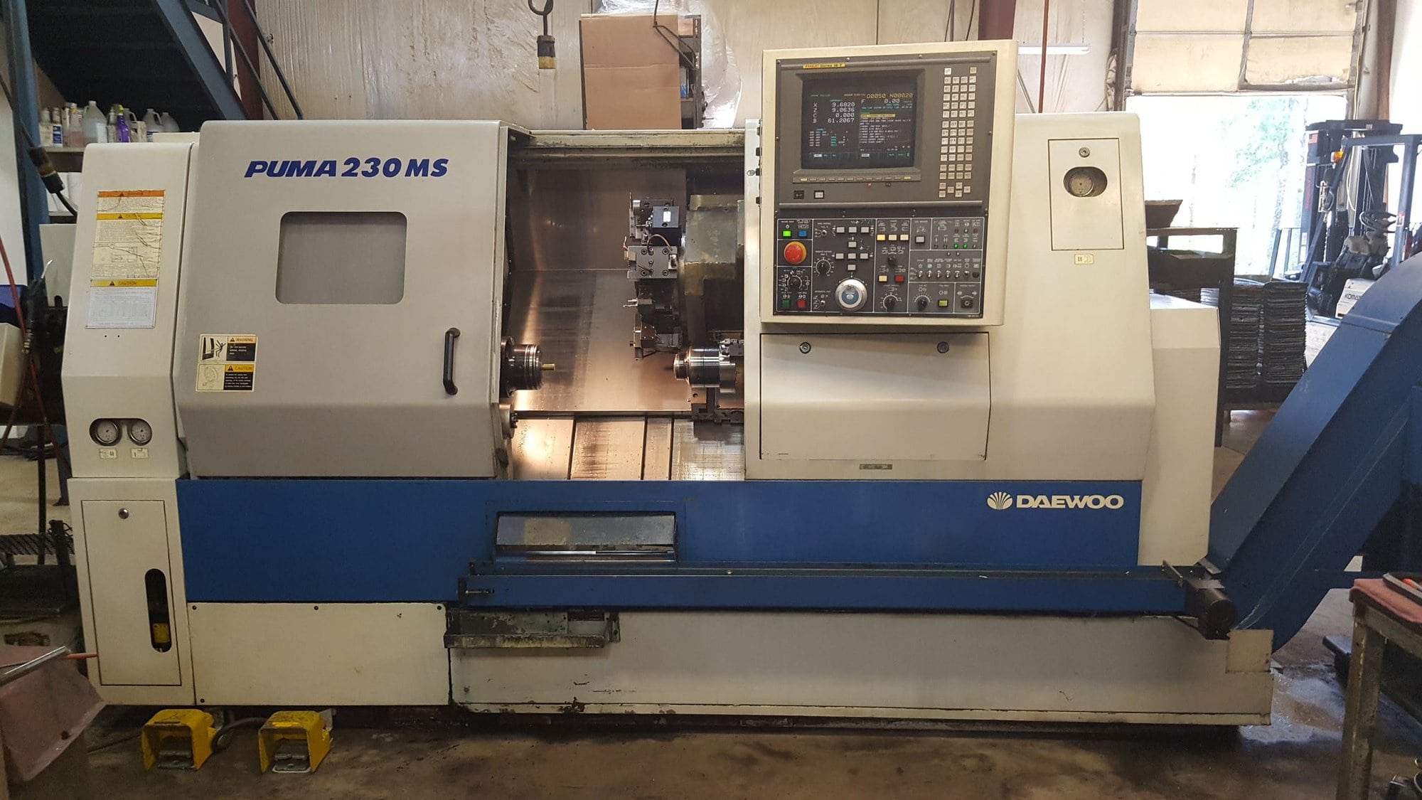 Daewoo Puma 230MSC CNC Lathe, 1999 - Sub Spindle, C Axis, Tooling Included!