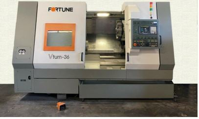 Fortune V-Turn 36 CNC Lathe, 1994 - Tailstock, Fanuc Oi-TB Control, Video Available - Image 2