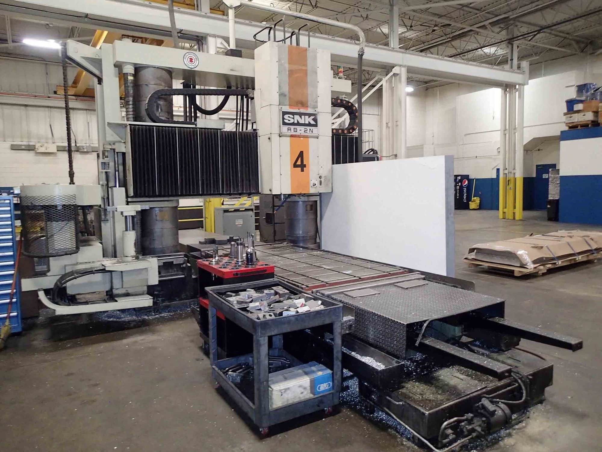 SNK RB-2N Double Column Bridge Mill, 1996- Fanuc, 110" x 63", 24 ATC