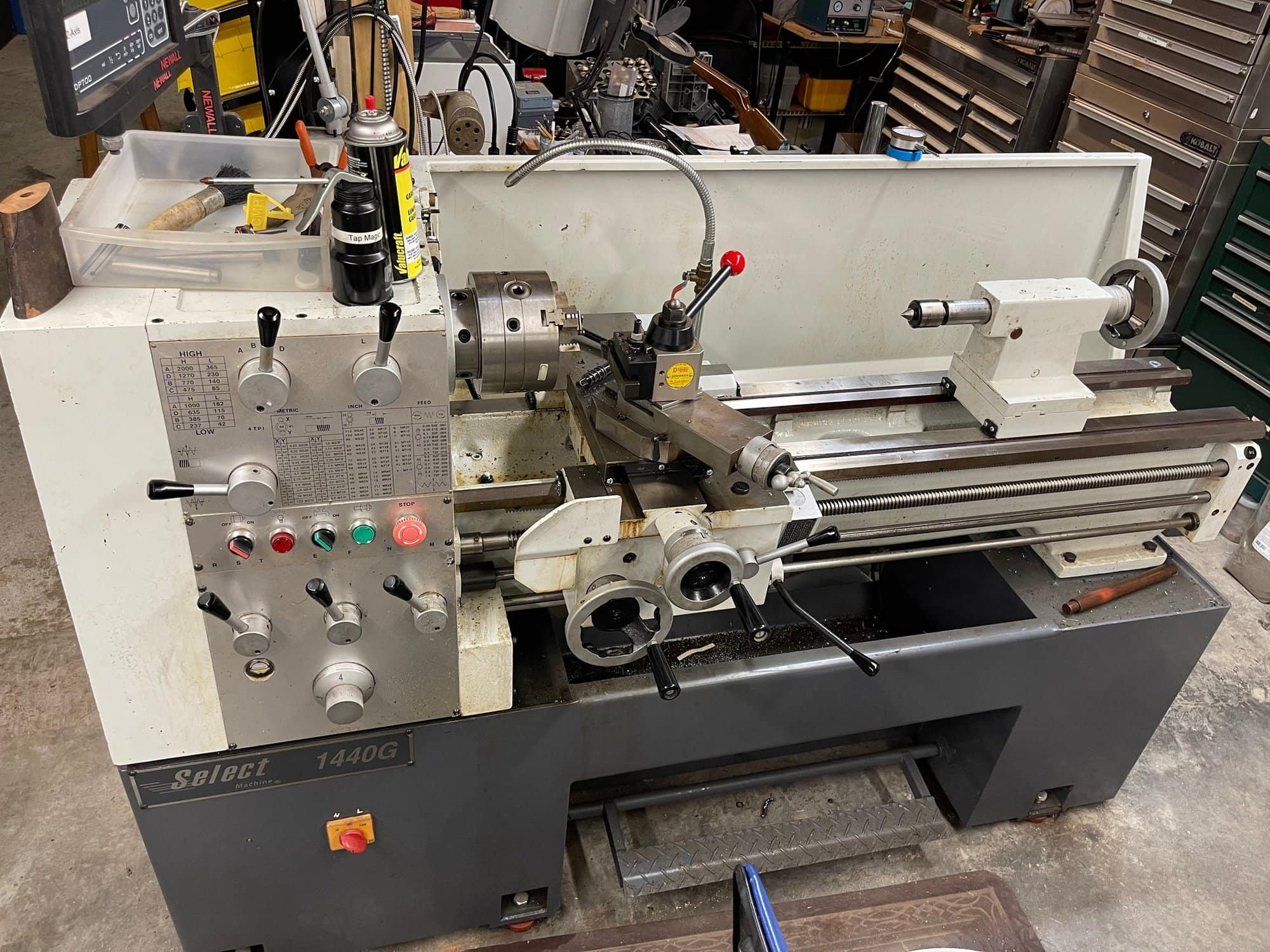 14" x 40" Select Machine 1440G Geared Head Engine Lathe, 2012 - New All DRO