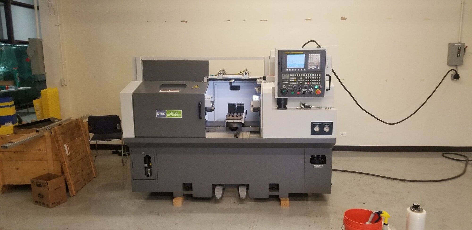 DMC Q5-2S CNC Lathe, 2010 - Demo Machine, Fanuc Control