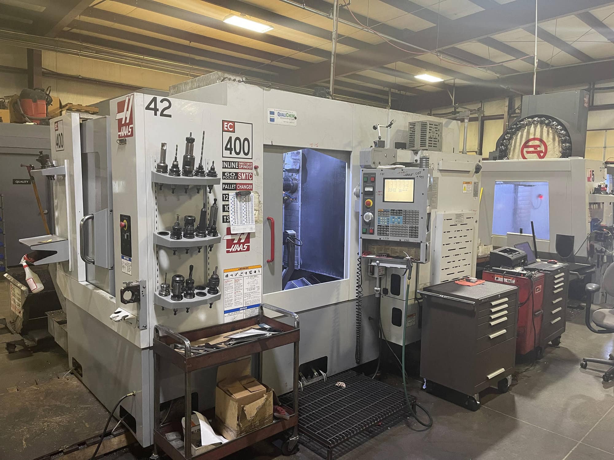 Haas EC-400 HMC, 2004 - 12K RPM Spindle, Full 4th axis
