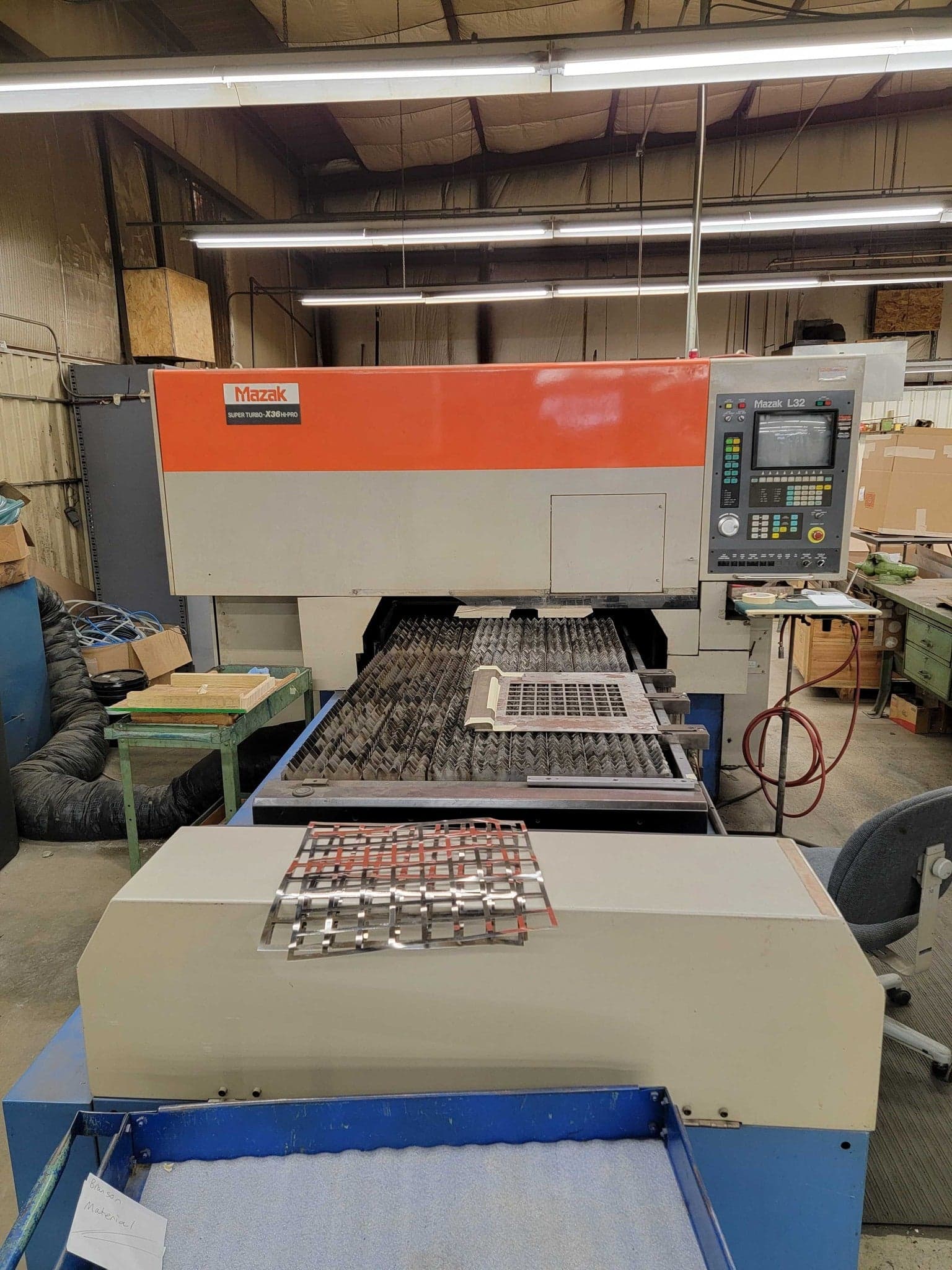 1500 Watt Mazak Super Tubro X36 Hi Pro Laser, 1993 - 6'x12' Table