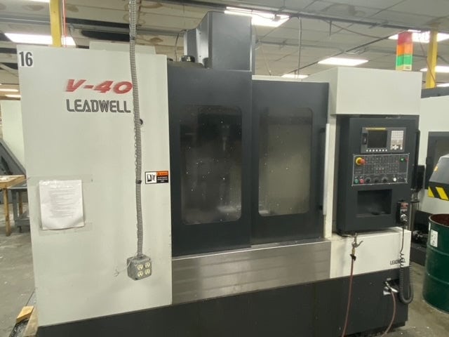 Leadwell v40 VMC, 2013 - Chip Conveyor, Low Hours, Video Available