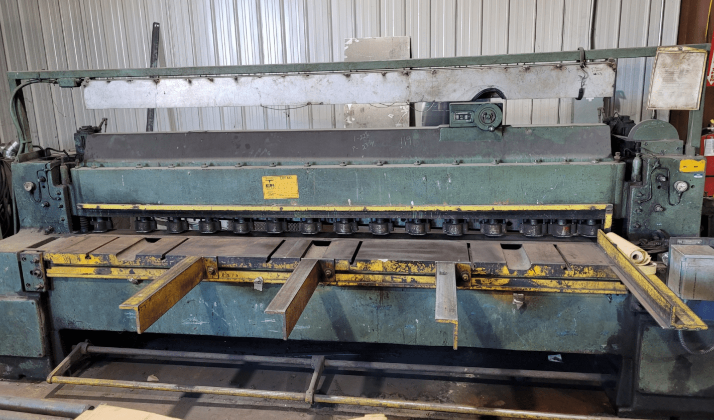 1/4" x 10' Wysong Power Squaring Mechanical Shear - Squaring Arm and Backgauge Included