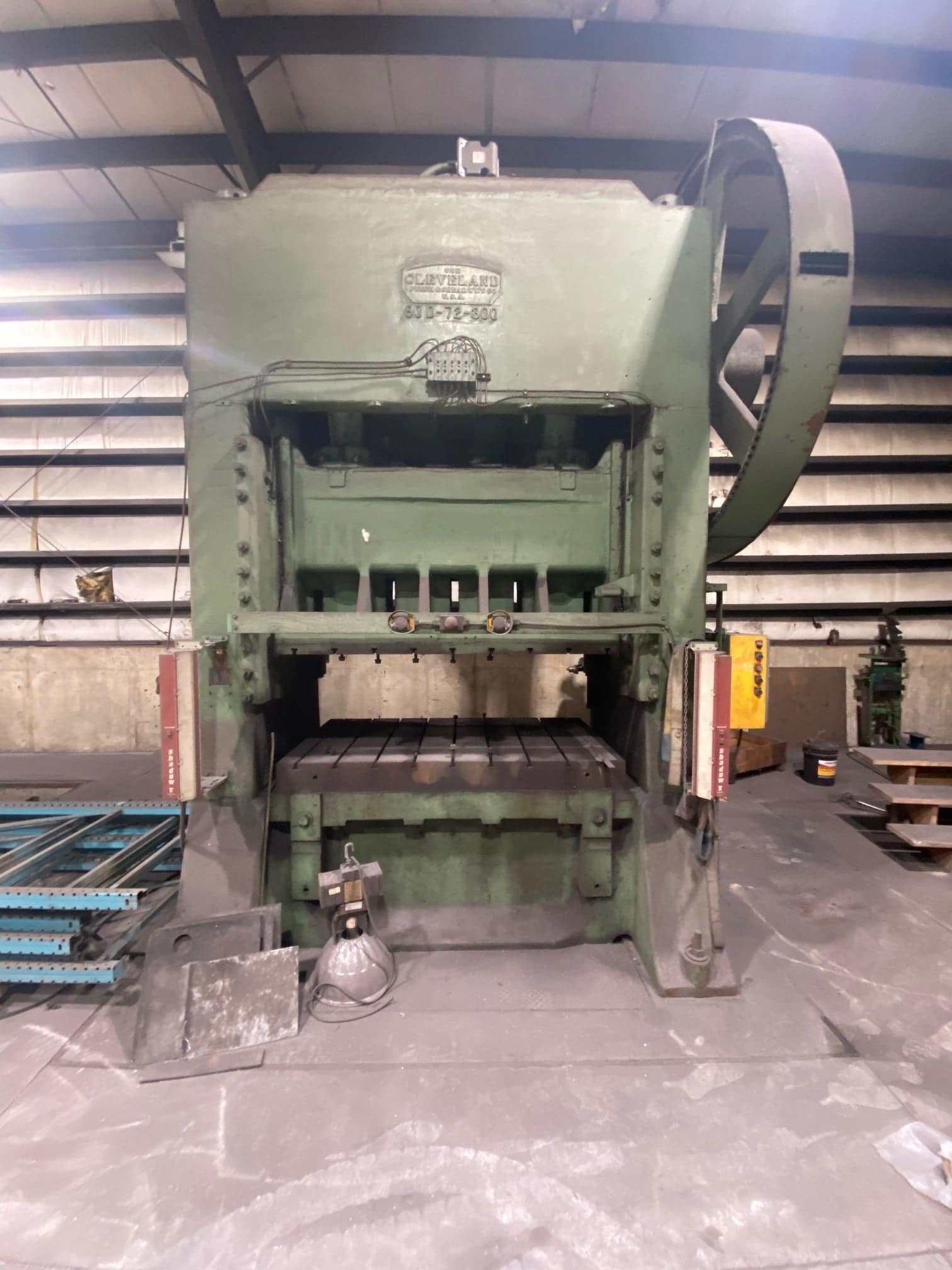 300 Ton Cleveland 80D-72-300 Straight Side Press - Bed Size 72"x 42", 10" Stroke, 24" Shut Height