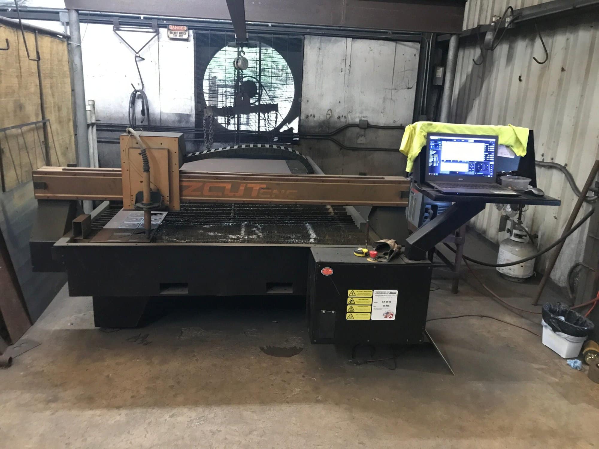 Ezcut CNC Plasma Table, 5 'x 10'Table, 2017, Hypertherm 85, Underpower, Video Available - Image 3