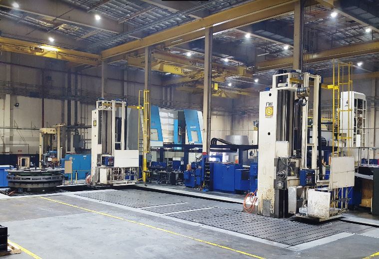 Giddings & Lewis 70-H60-UF6 and 70-H60-UF CNC Floor Mills, 1984 w/ 72" Rotab, up to 60 ft. of travel