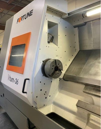 Fortune V-Turn 36 CNC Lathe, 1994 - Tailstock, Fanuc Oi-TB Control, Video Available - Image 3