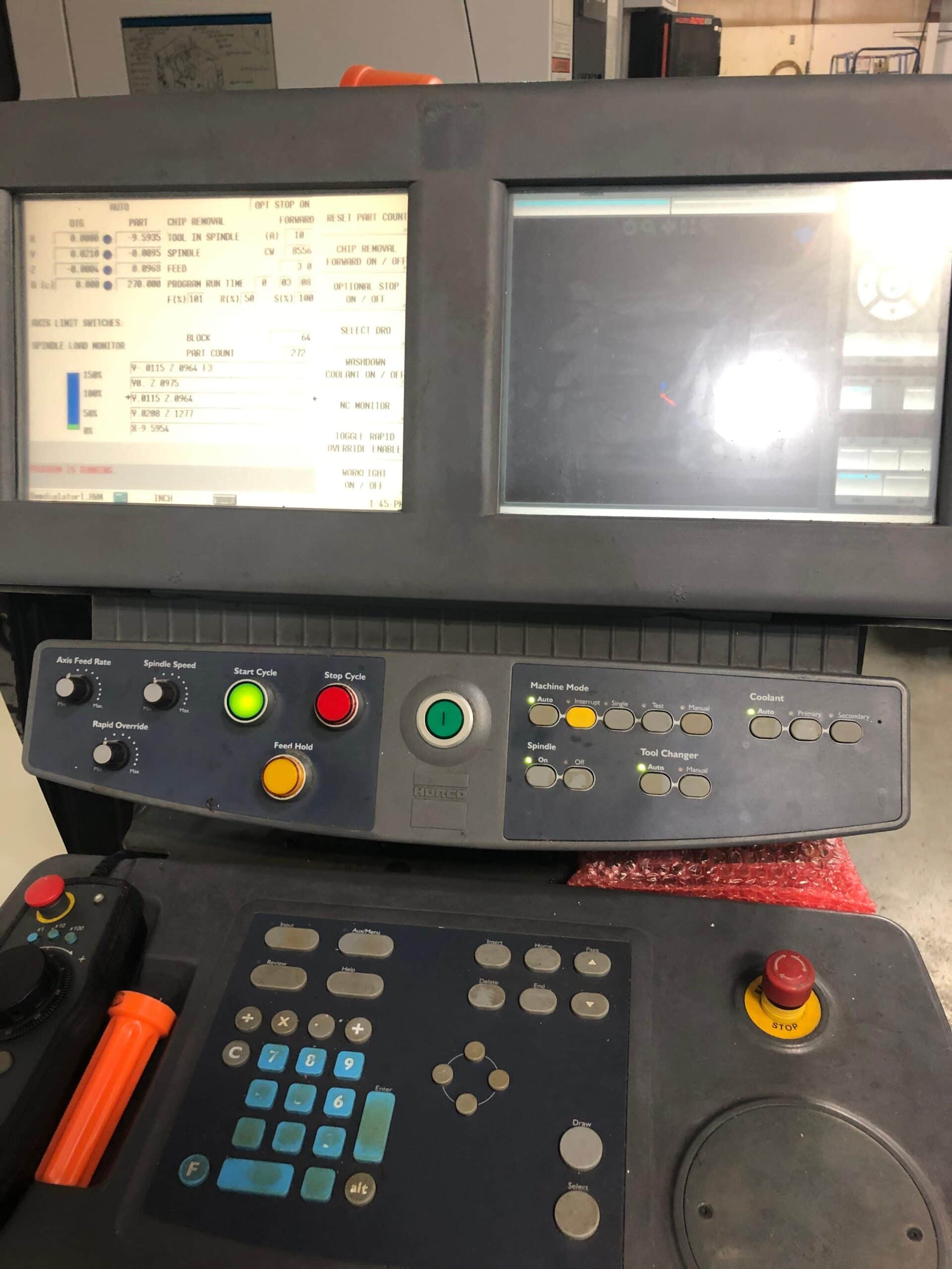 Hurco VMX 24 VMC, 2008 - 4th Axis Rotary Table, Medical, Under Power, Video - Image 15