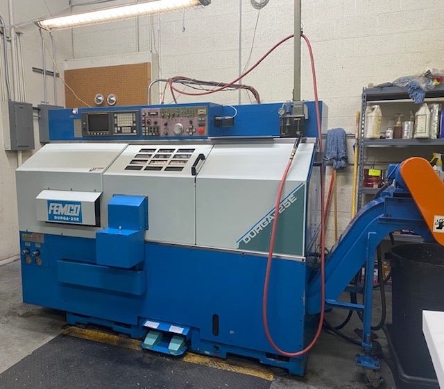 Femco Durga-25E CNC Lathe, 1998 - Tailstock, Fanuc Control, Chip Conveyor - Image 2