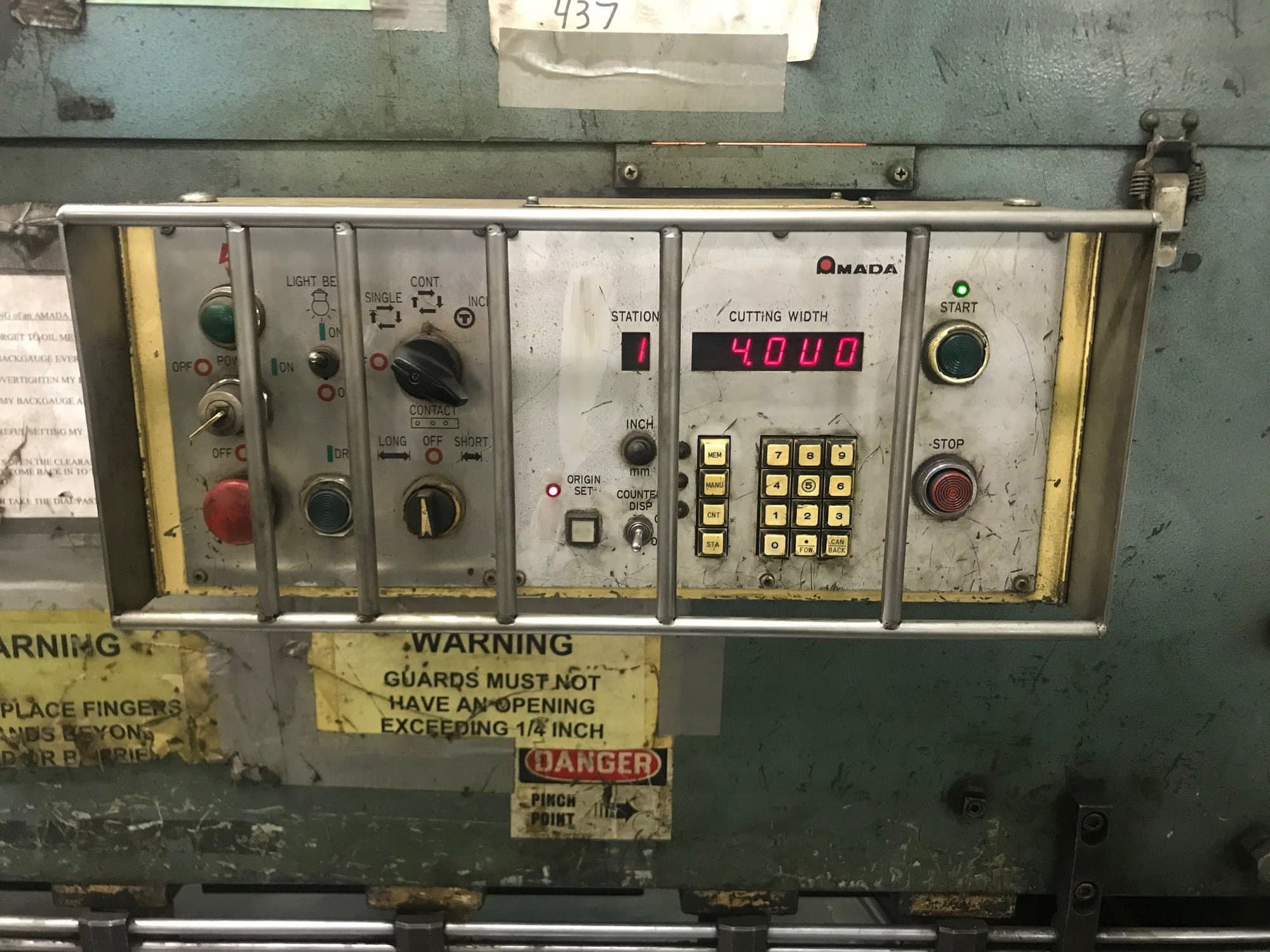 1/4" x 10' Amada M-3060 Shear, 1987 - Backgauge - Image 6