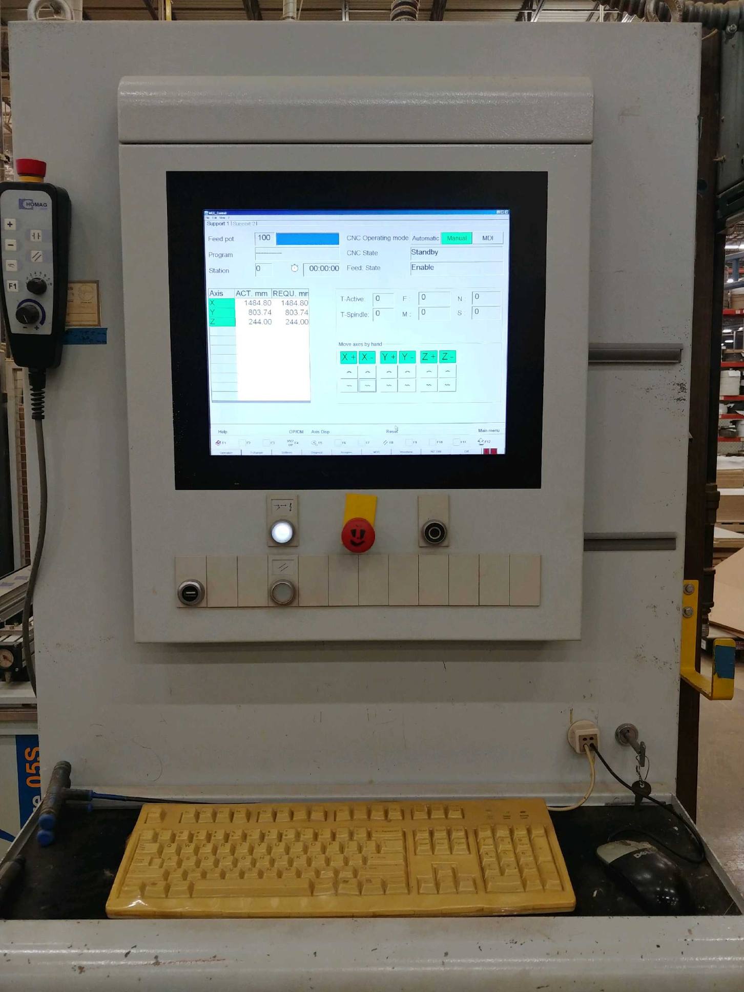 Weeke Venture 05S CNC Router, 2007 - Vacuum Pump, Scrap Conveyor, Handheld Pendant - Image 5