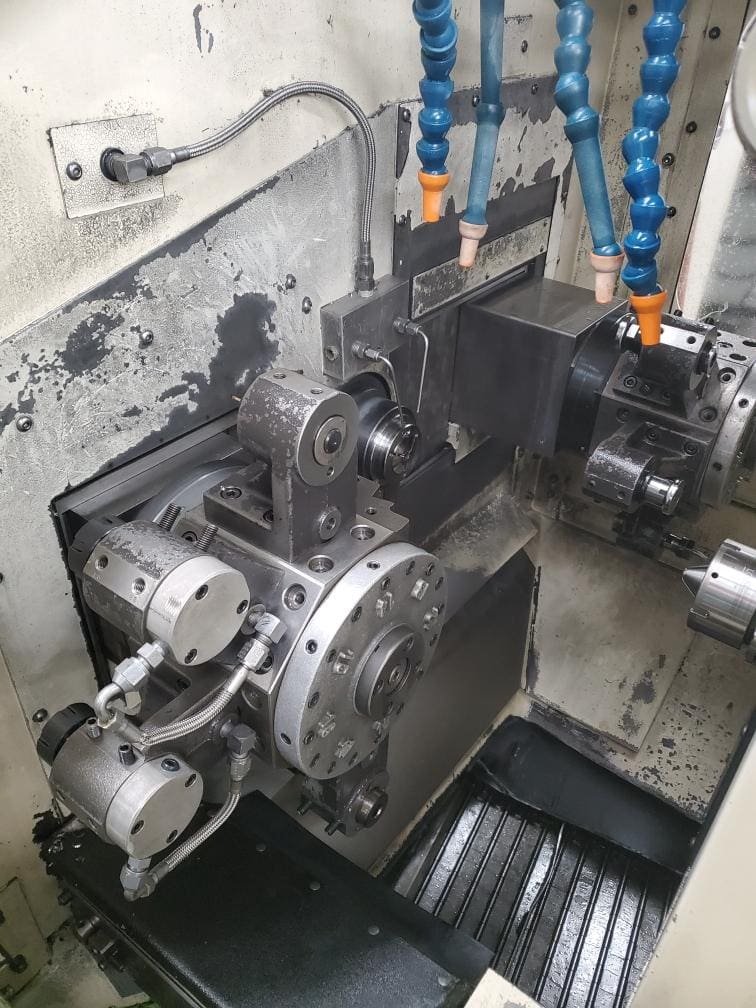 Tsugami MU-26SY CNC Precision Automatic Lathe, 2003 - Barfeeder, Under Power, Tooling Included - Image 6
