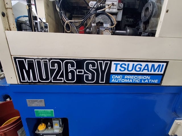 Tsugami MU-26SY CNC Precision Automatic Lathe, 2003 - Barfeeder, Under Power, Tooling Included - Image 3