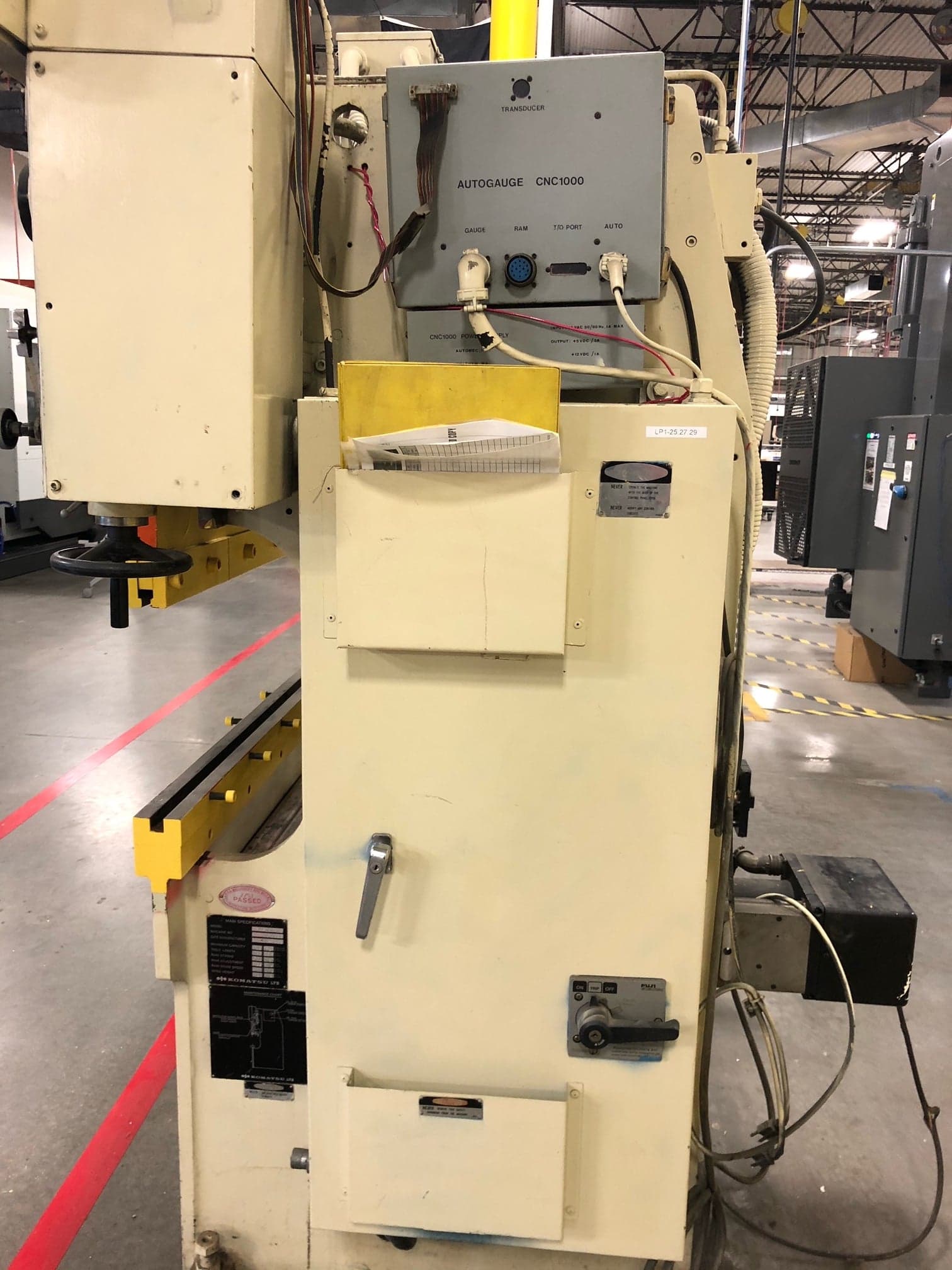 38 Ton x 4' Komatsu PHS35X125 CNC Press Brake, 1986 - Image 4