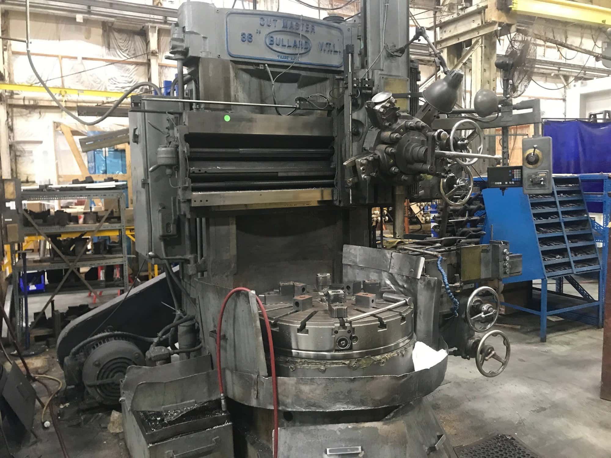 Bullard Cutmaster 36" VTL, 1959 - 36" Chuck, 30" Under Rail