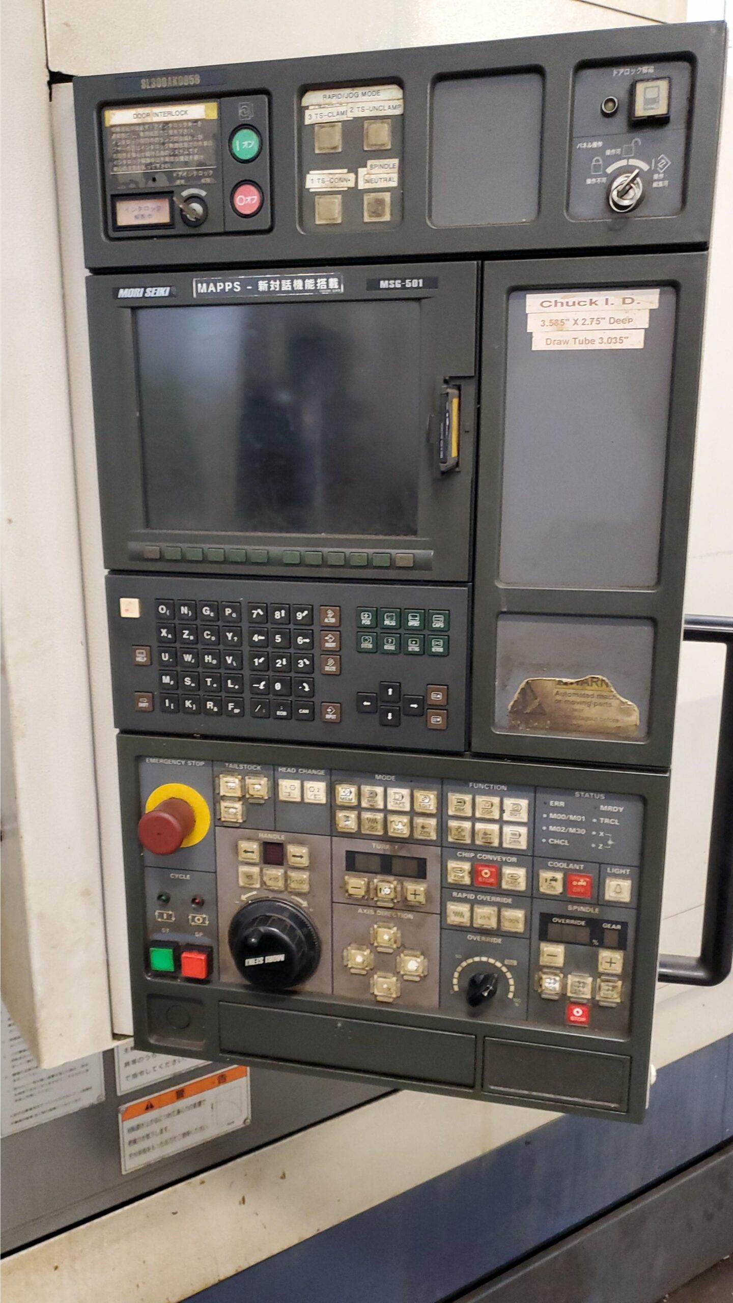Mori Seiki SL-303A/1500 CNC Lathe, 2002 - 3.5" Bar Cap, 64" Length, Steady - Image 2
