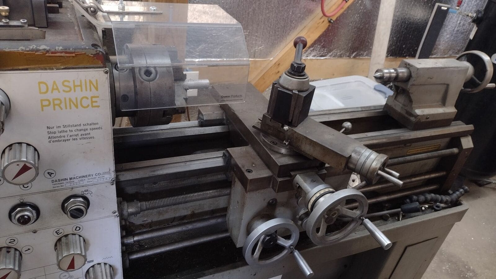 Dashin Prince 1340 Manual Engine Lathe, 1978 - Tailstock - Metric & Standard Threading - Image 2