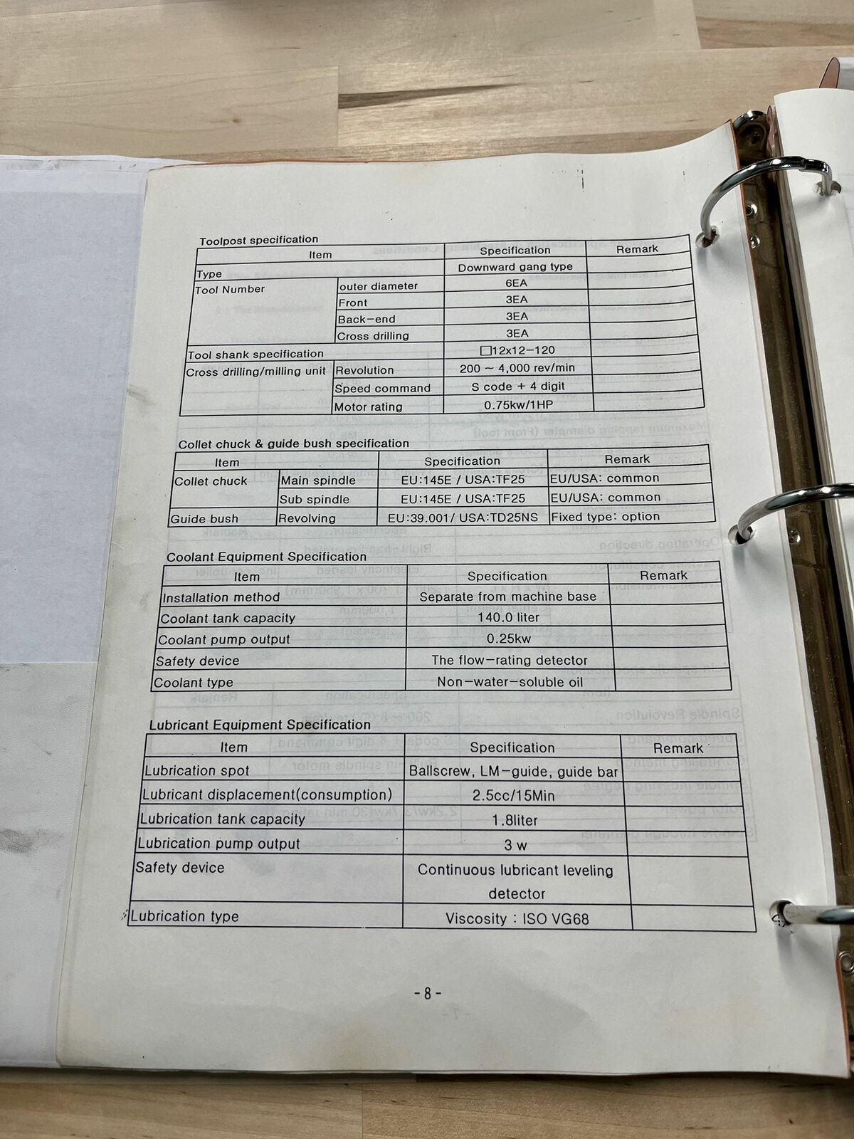 Hanwha ML18H CNC Swiss Lathe, 1999 - Image 9