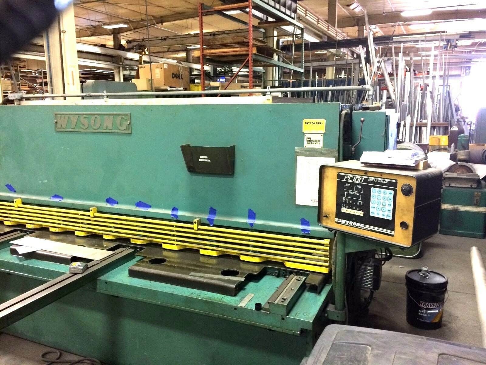1/4" x 10' Wysong H-2510 Hydraulic Shear, 1990 - Image 3