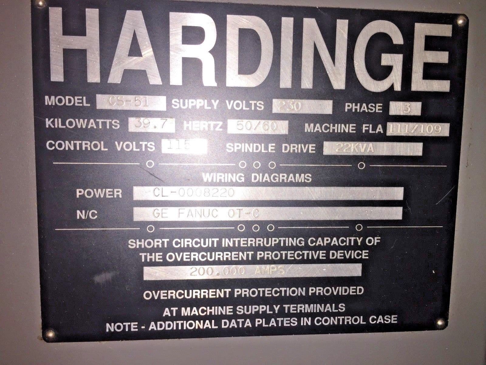 Hardinge Conquest CS-51 CNC Lathe 1992 - Image 7