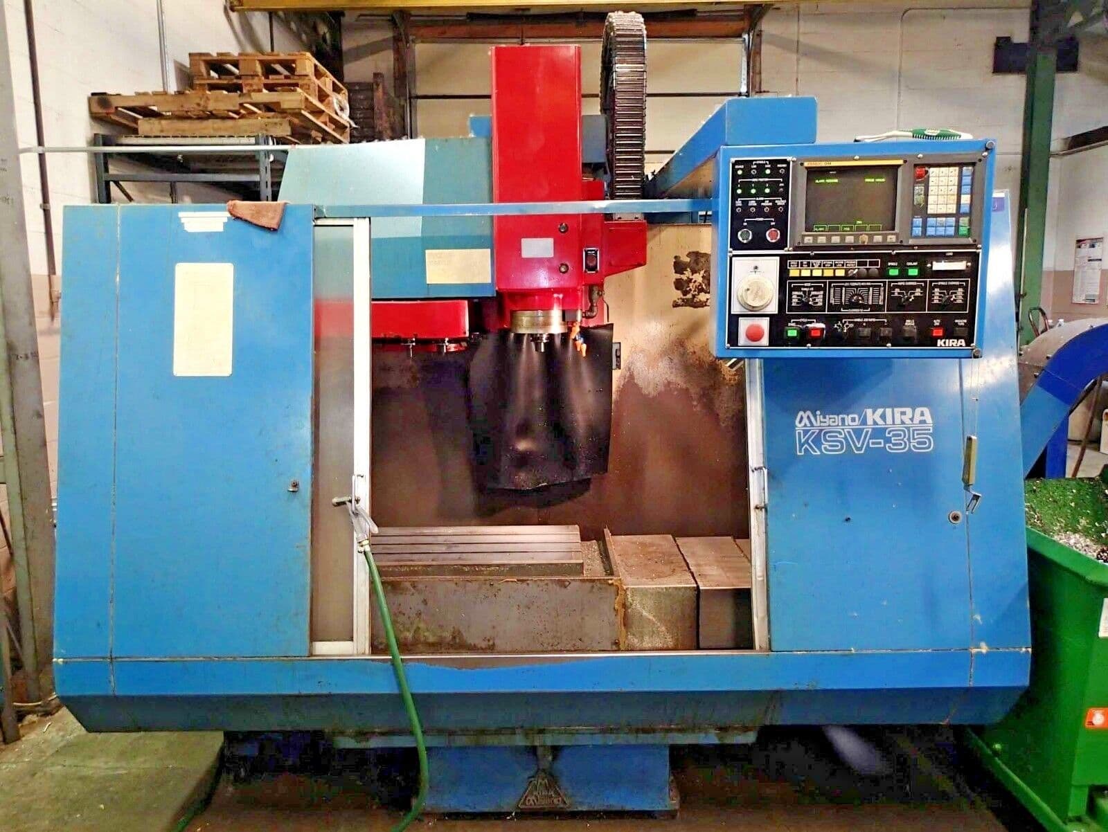 Miyano Kira KSV-35 Vertical Machining Center, 1990 - Fanuc CNC, Video, Powered