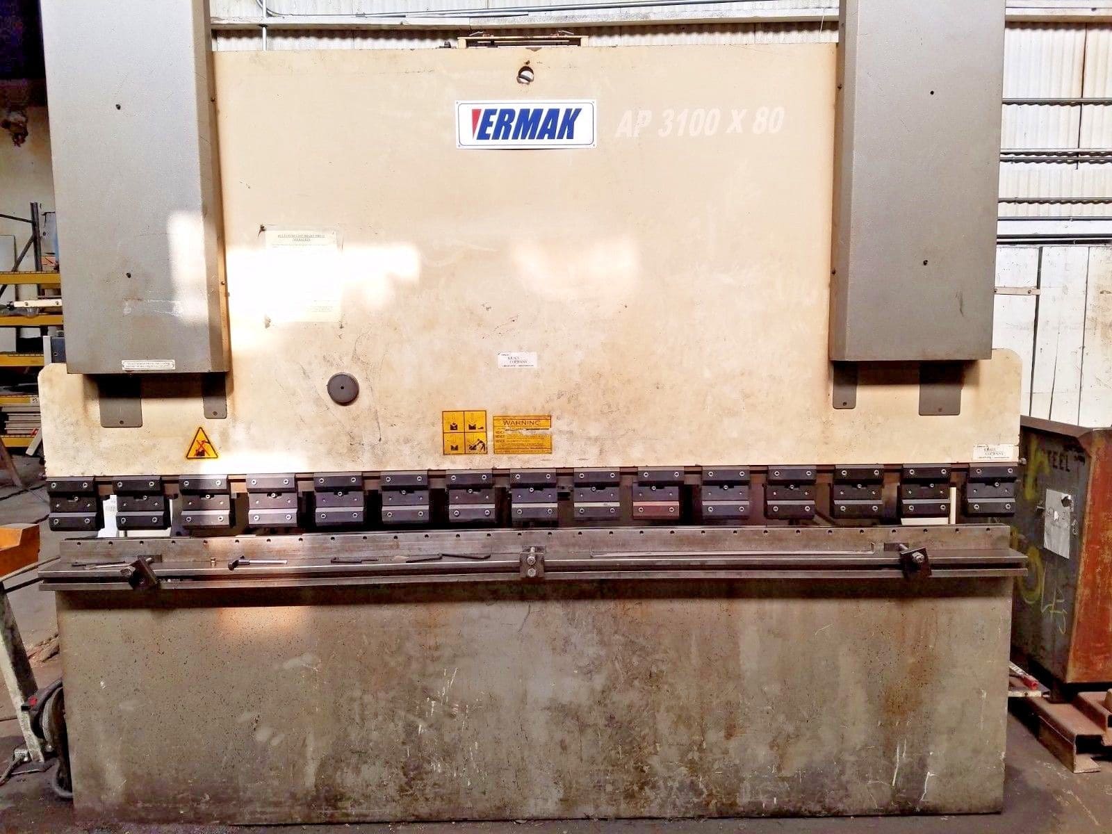 88 Ton x 10' Ermak AP-10-88 CNC Press Brake, 2004