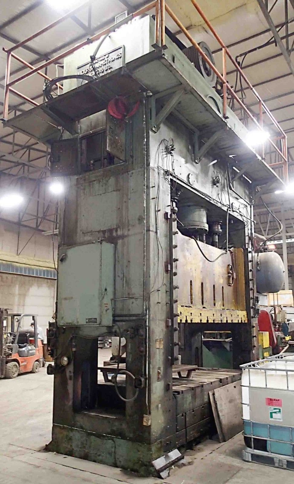 660 Ton British Clearing Model S4-650 108-64 Straight Side Press- 66" x 108" Bed, 18" Stroke, 48" Shut - Image 10