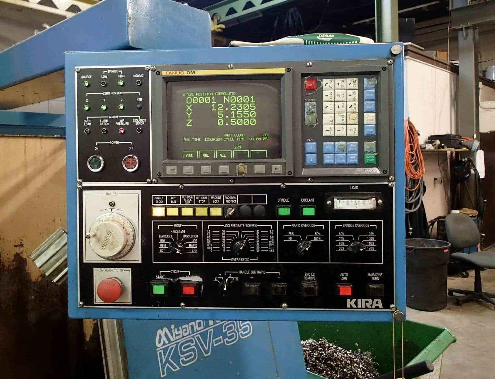 Miyano Kira KSV-35 Vertical Machining Center, 1990 - Fanuc CNC, Video, Powered - Image 5