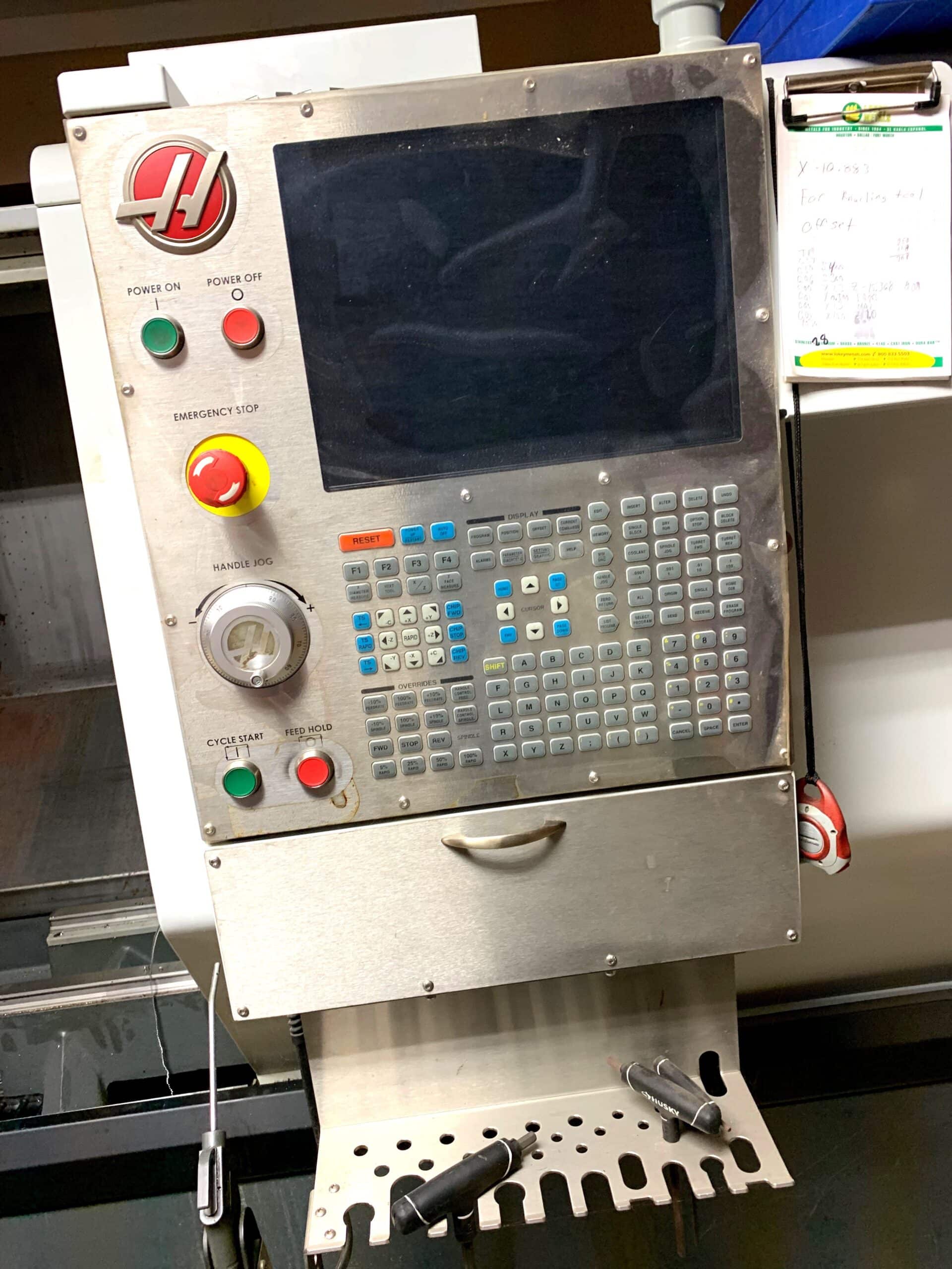 Haas ST-20 CNC Lathe, 2014 - Parts Catcher, Probing, Tailstock, Low hours, Tooling goes with - Image 4