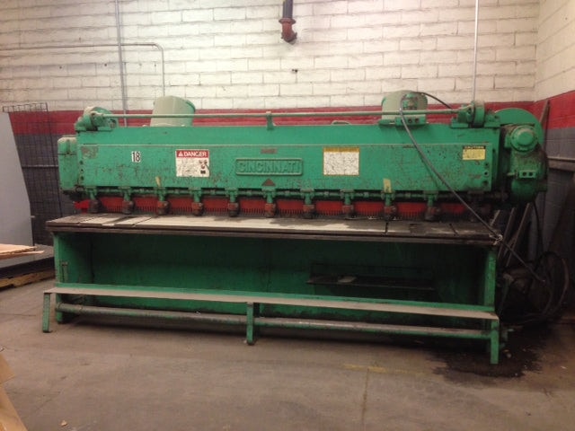 1/4" X 10' Cincinnati 1810 Shear