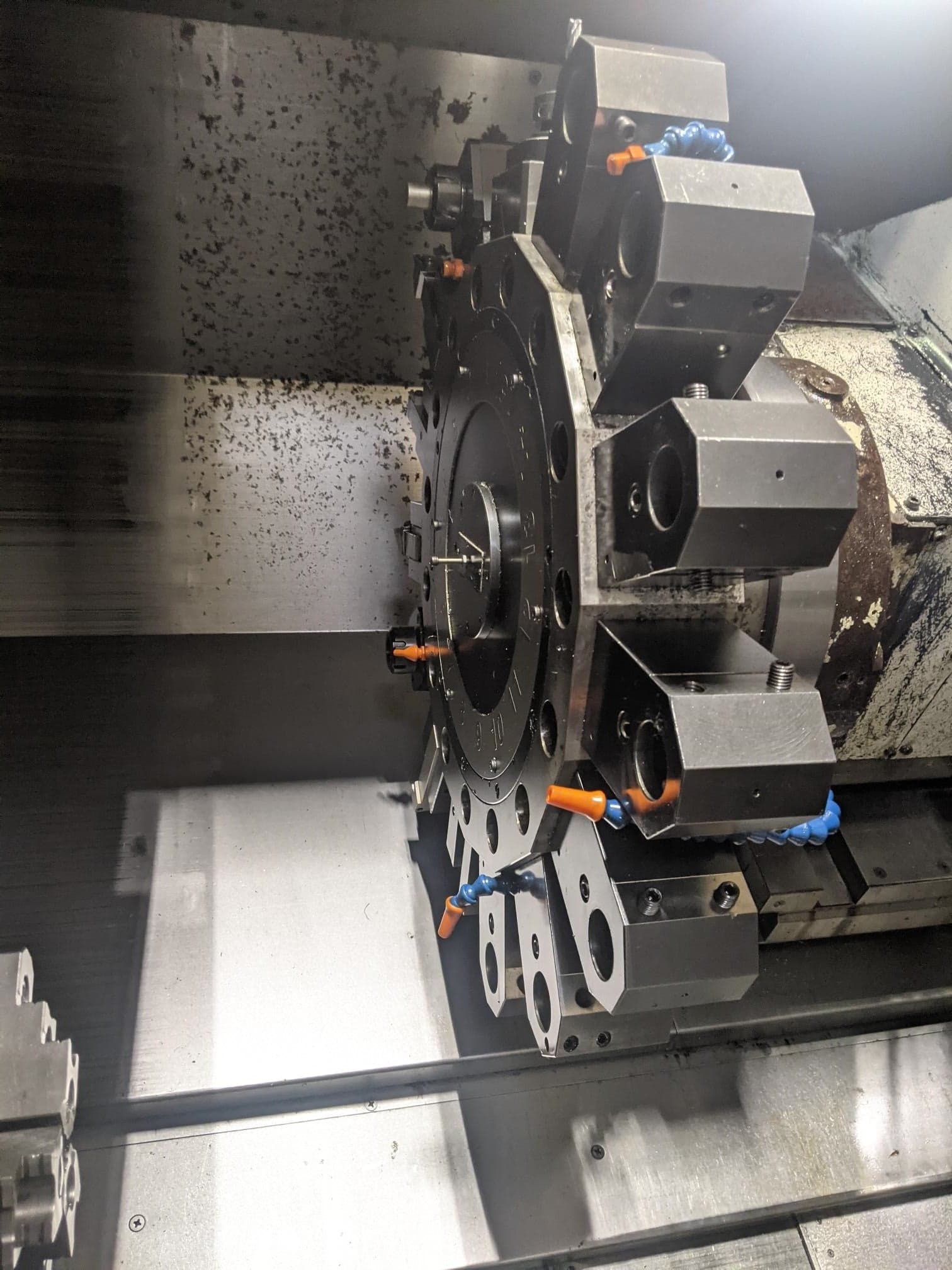 Takisawa TMM-200 Multi Axis CNC Lathe, 2004 - Sub Spindle, Chip Conveyor - Image 3