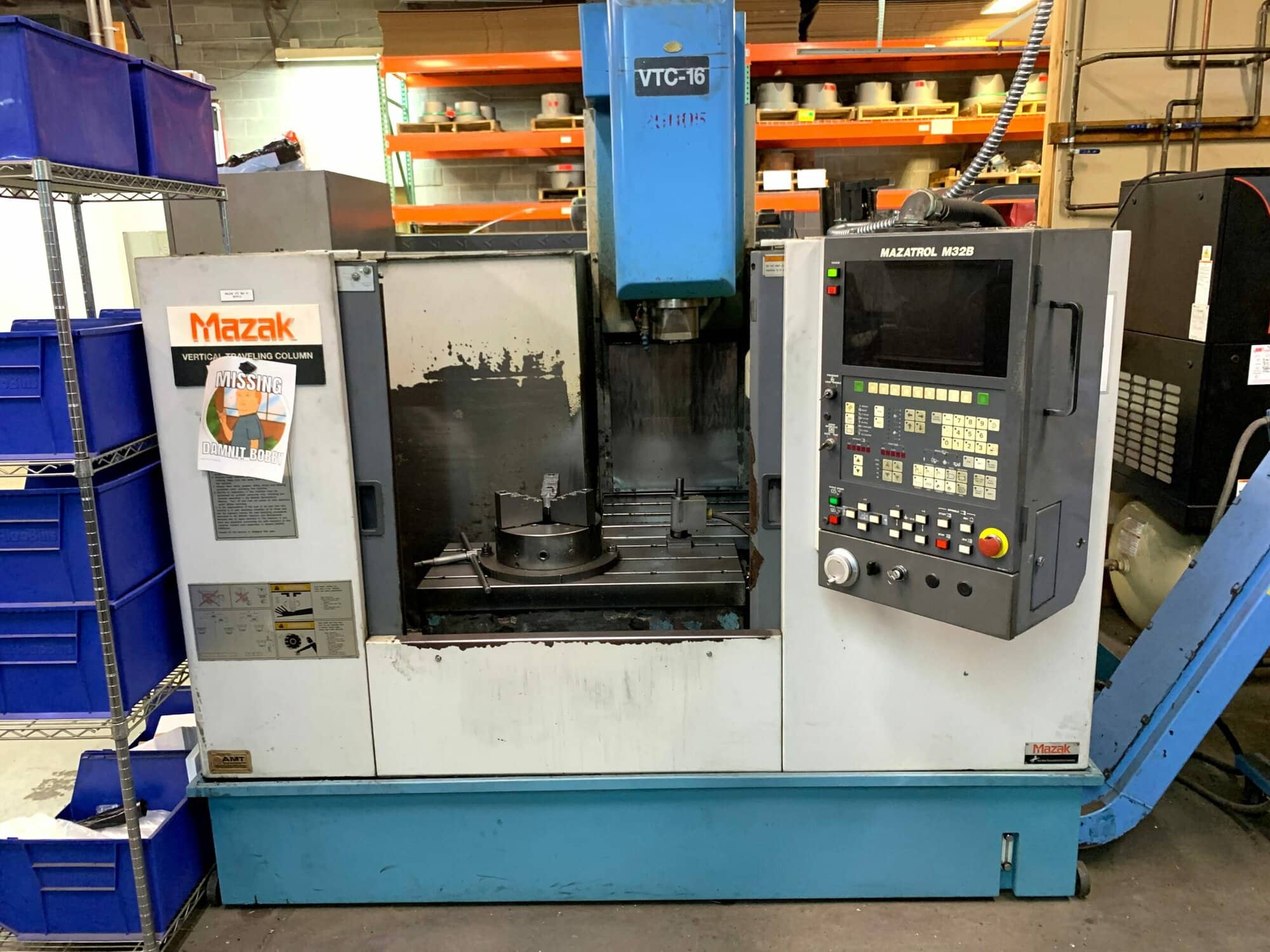 1996 Mazak VTC 16A VMC, Under Power Video Available