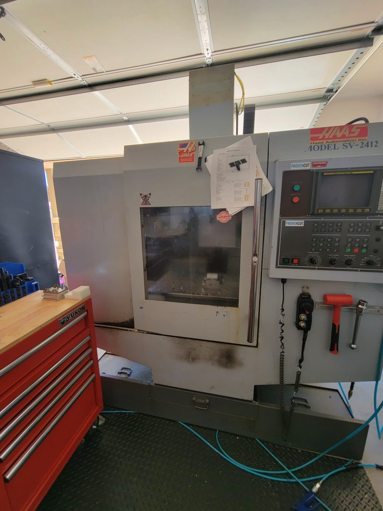 Sharp SV-2412 VMC, 2005 - 4th Axis Wired, Rigid Tapping