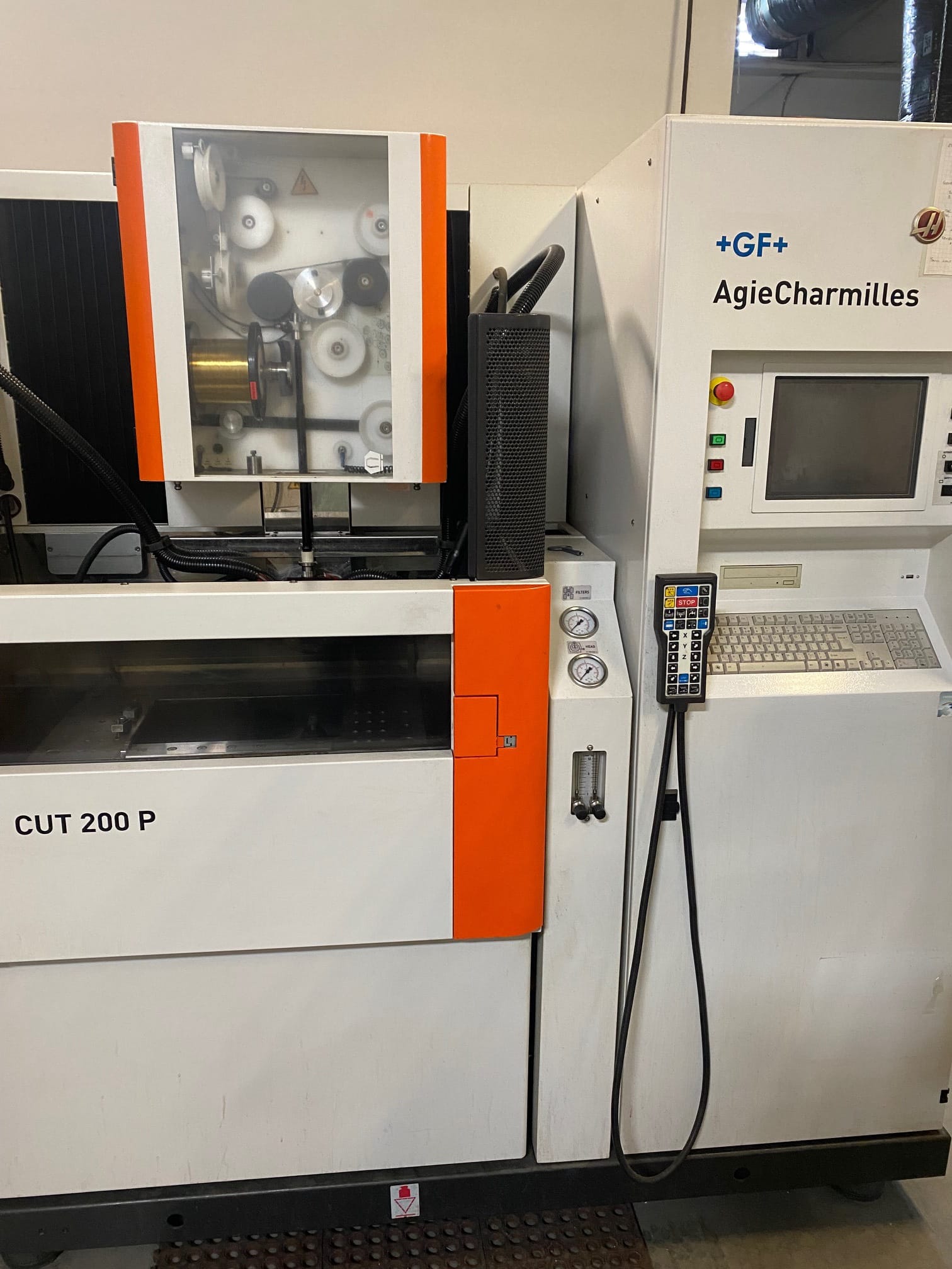 AgieCharmilles Cut 200P Wire EDM, 2013 - Autothread, Chiller, Transformer & Holding Fixtures Included