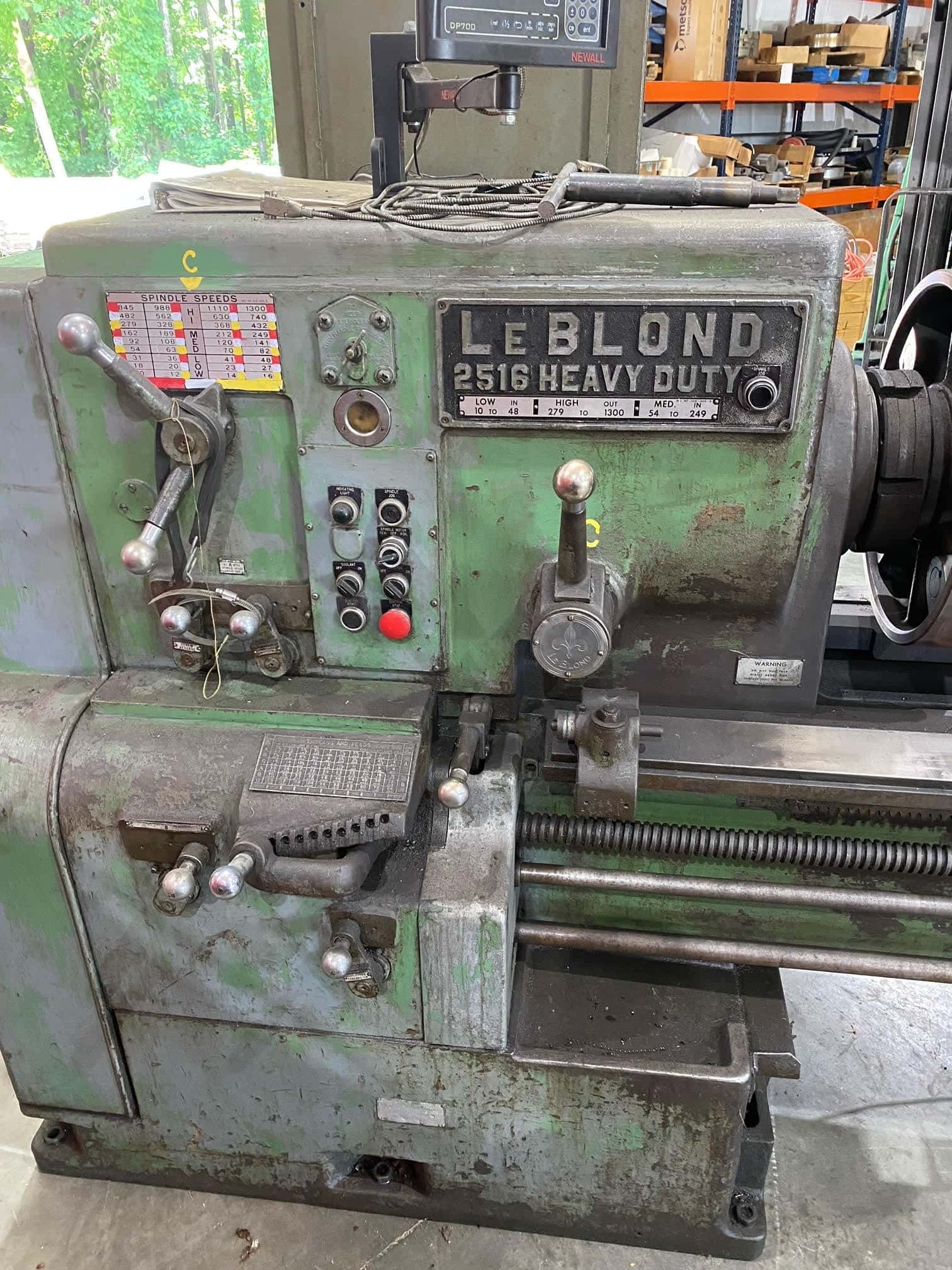 LeBlond 2516- 20"x 84" Engine Lathe, Newall DRO, Steady Rest - Image 2